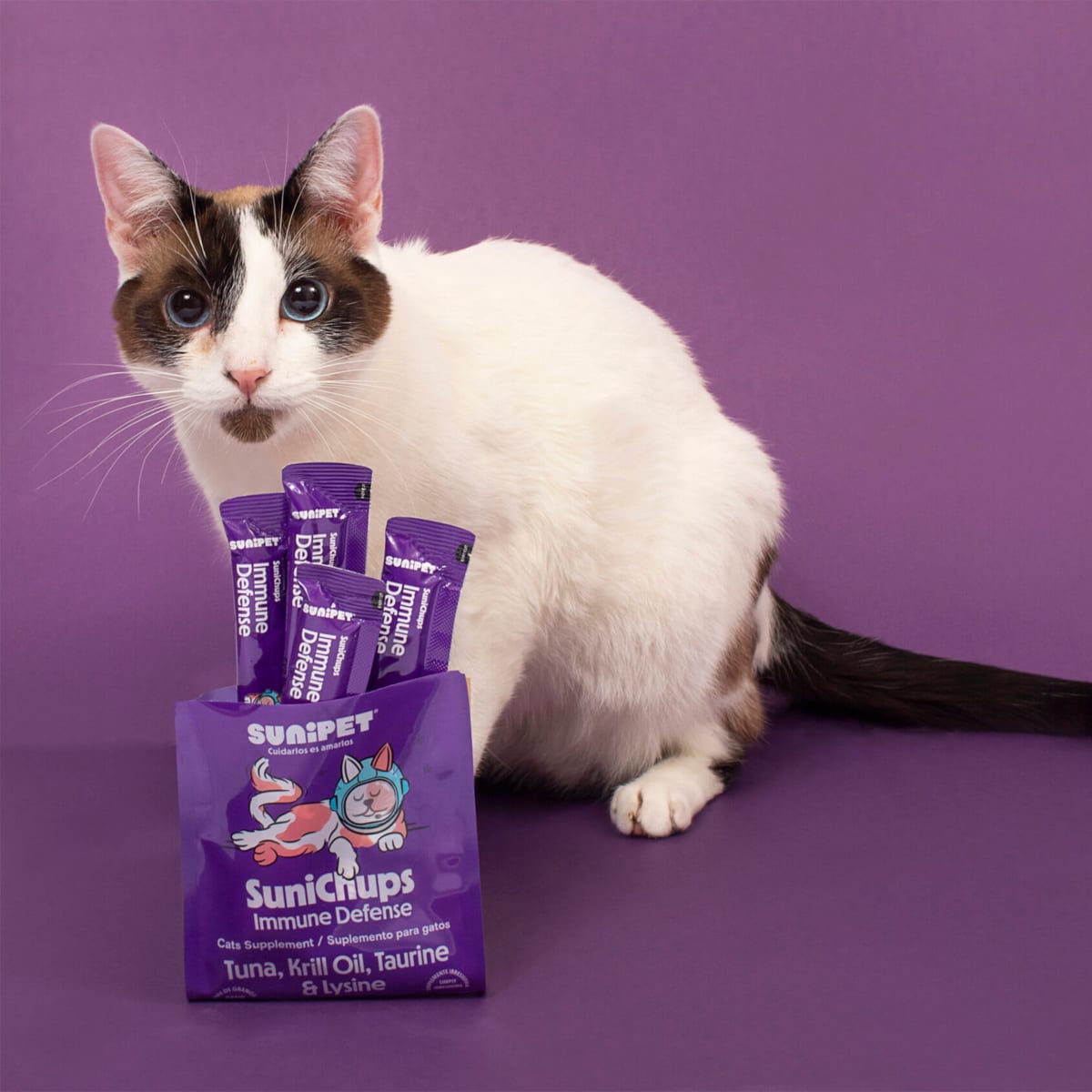 Snack húmedo para gato SuniChups Immune Defense2