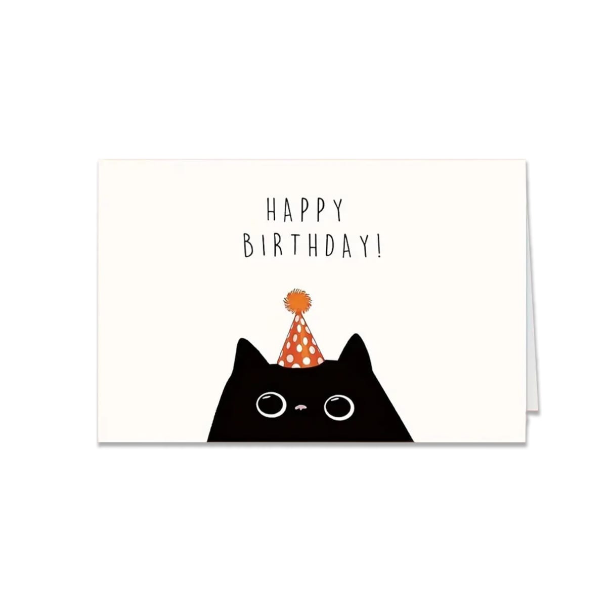 Tarjeta de cumpleaños de gato negro 1