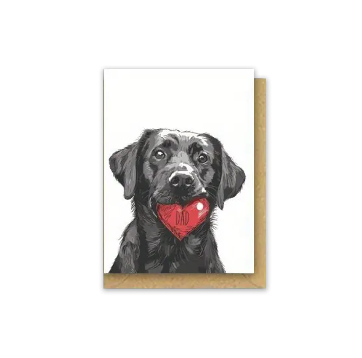 Tarjeta por el día del padre perro labrador 1