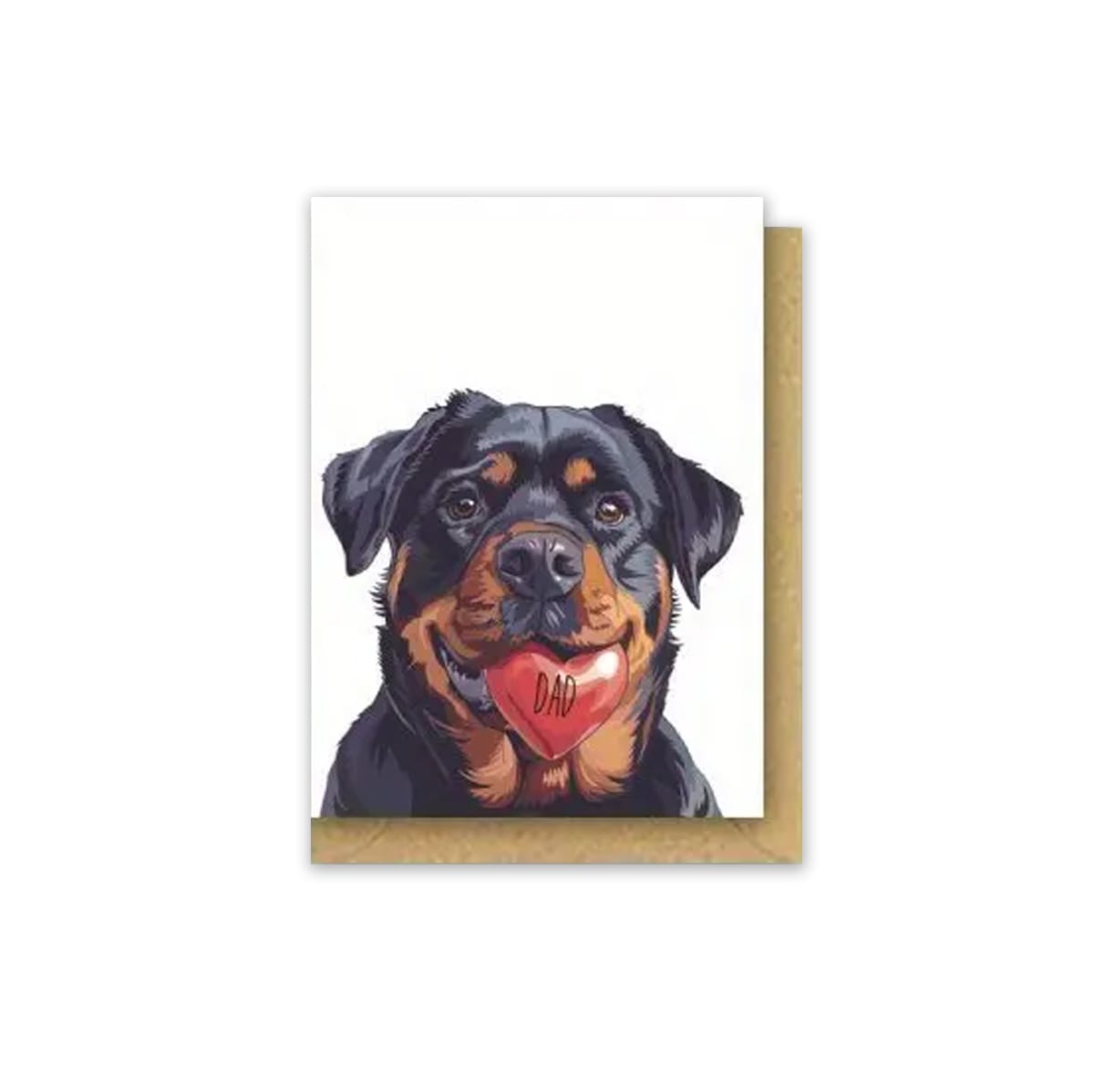 Tarjeta por el día del padre perro rottweiler 1