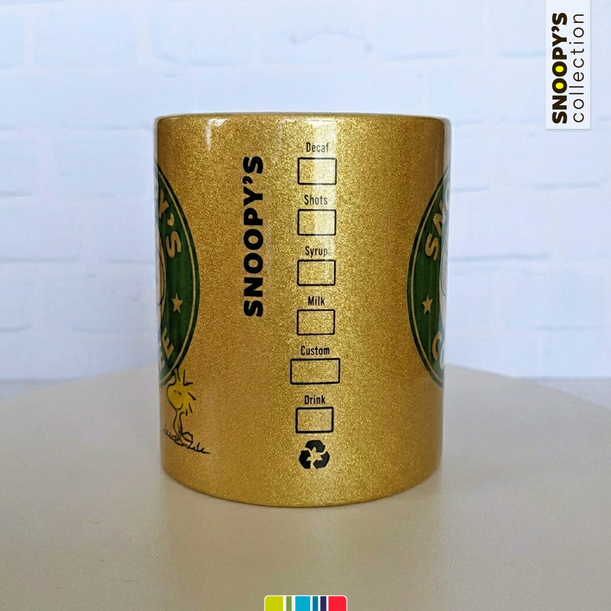 Tazón dorado Snoopy's Coffee (Snoopy collection)2