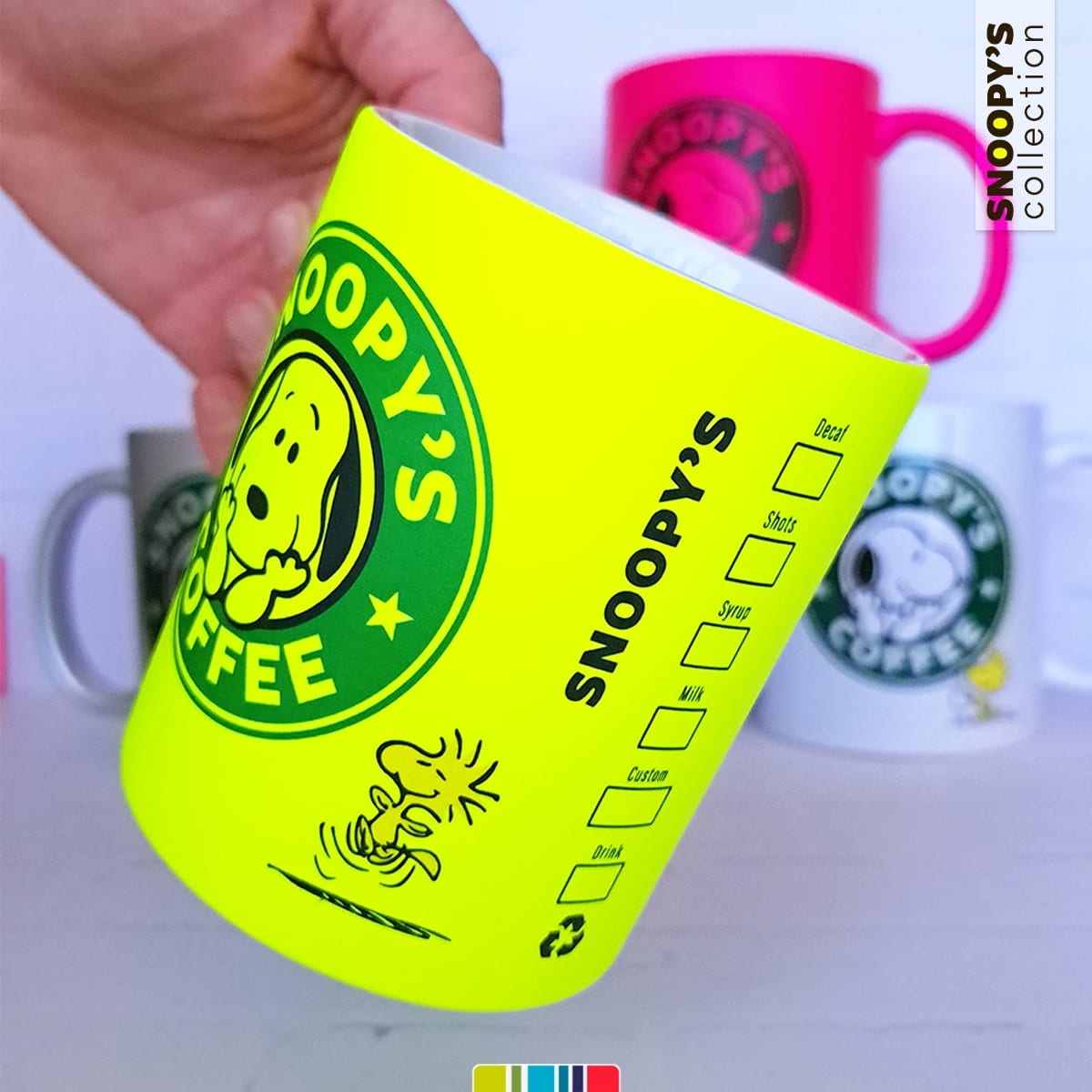 Tazón amarillo fluor Snoopy's Coffee (Snoopy collection) 1