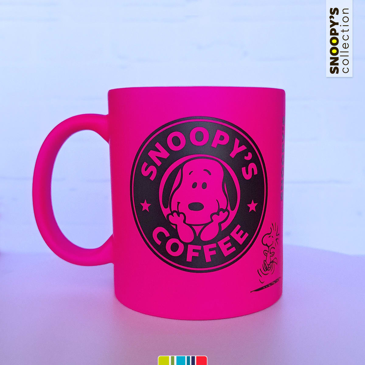 Tazón pink fluor Snoopy's Coffee (Snoopy collection)2