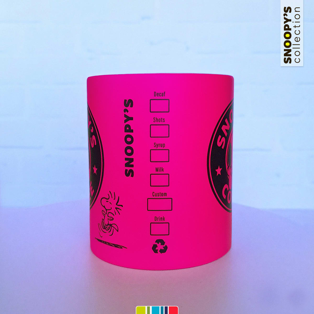 Tazón pink fluor Snoopy's Coffee (Snoopy collection)3