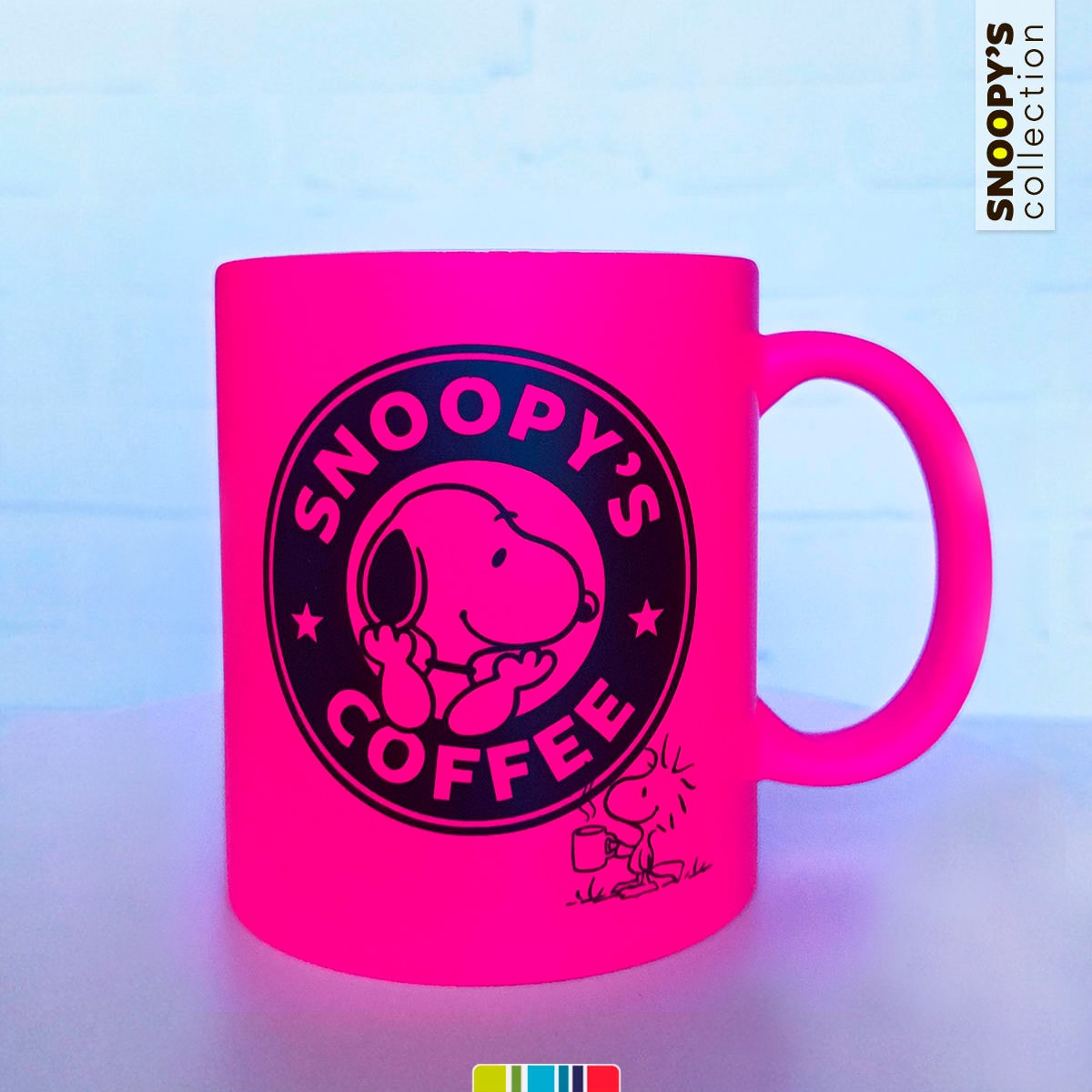 Tazón pink fluor Snoopy's Coffee (Snoopy collection)4