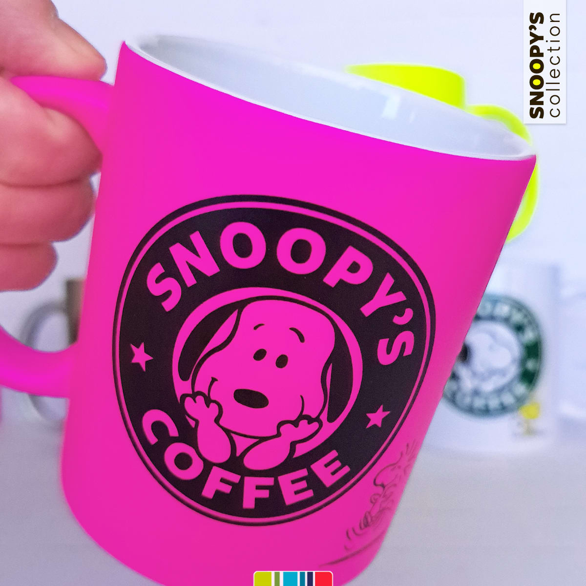 Tazón pink fluor Snoopy's Coffee (Snoopy collection) 1