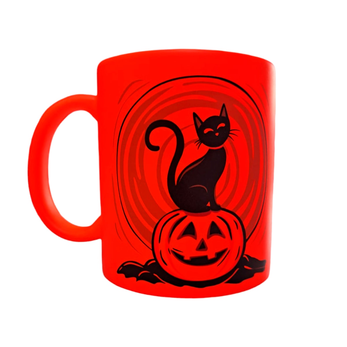 Tazón Halloween naranjo fluor Whee Cat Lover2