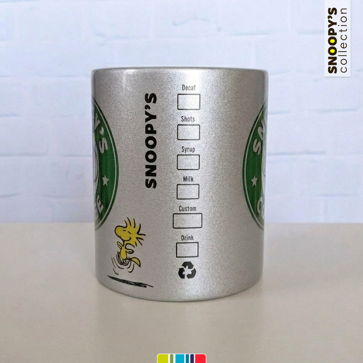 Tazón plateado Snoopy's Coffee Woodstock (Snoopy collection)2