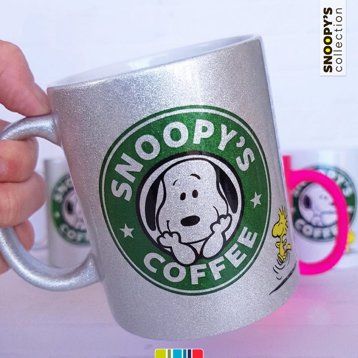 Tazón plateado Snoopy's Coffee Woodstock (Snoopy collection)3