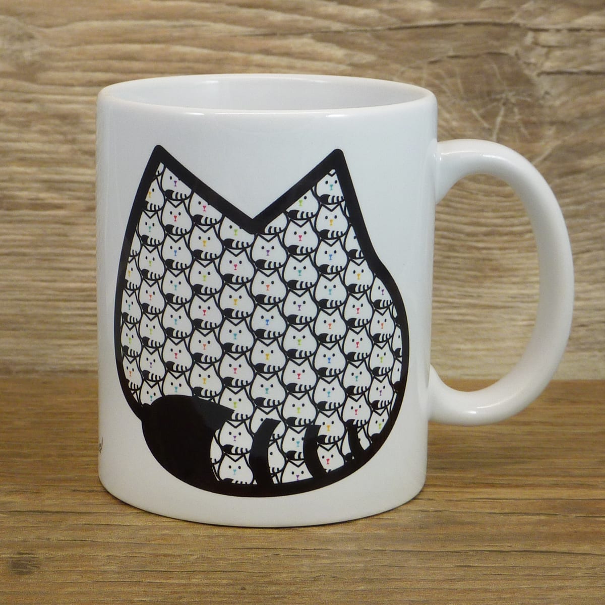 Tazón blanco Cat Lover Narices de colores 1