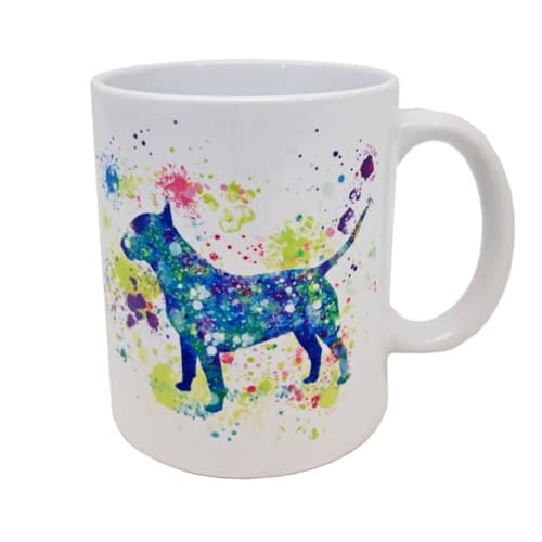 Tazón blanco Whee Dog Lover Bullterrier 2 1