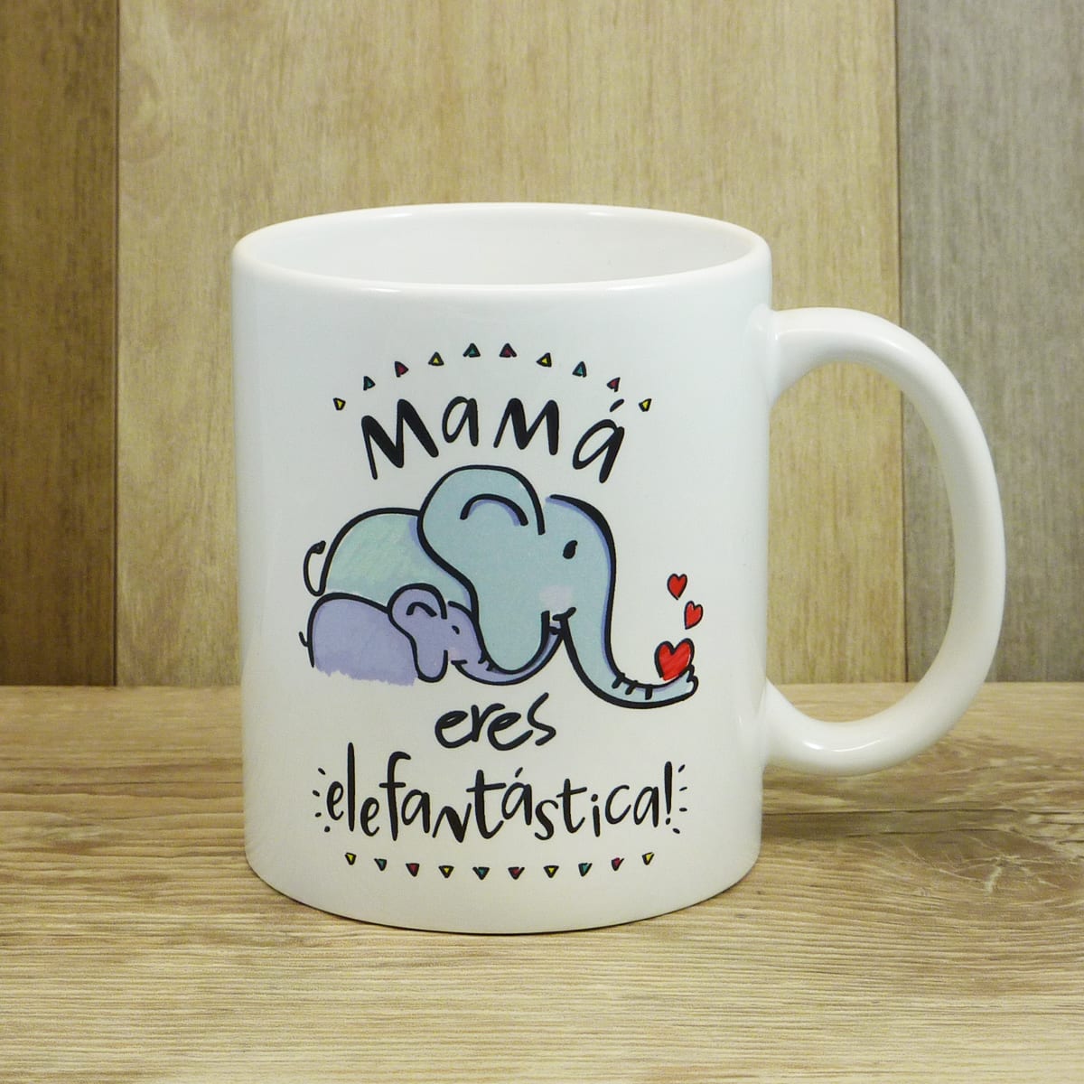 Tazón blanco Whee Día de la madre Elefantástica 1