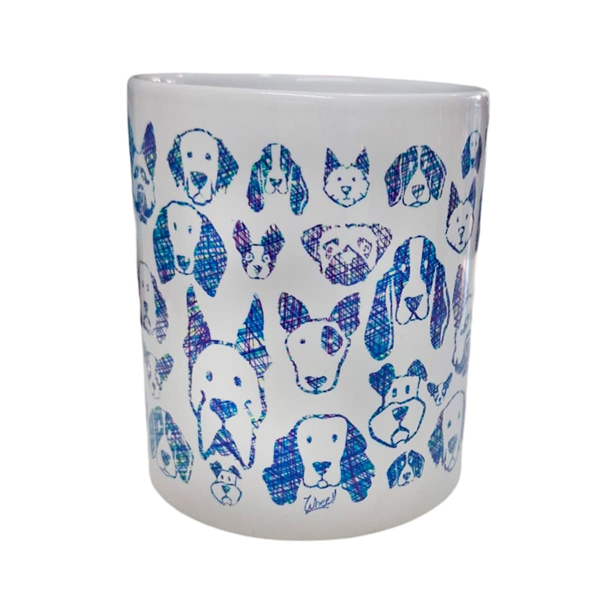 Tazón blanco Whee Dog Lover Razas Perritos2