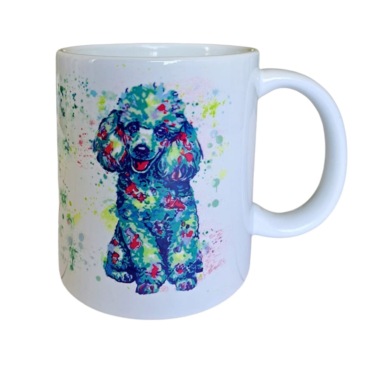 Tazón blanco Whee Dog Lover Perro Poodle3