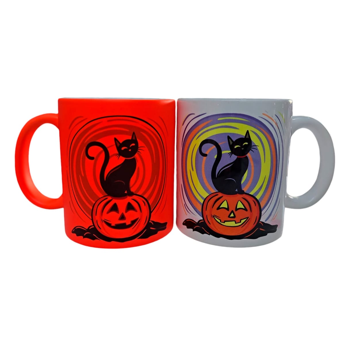 Tazón Halloween naranjo fluor Whee Cat Lover3