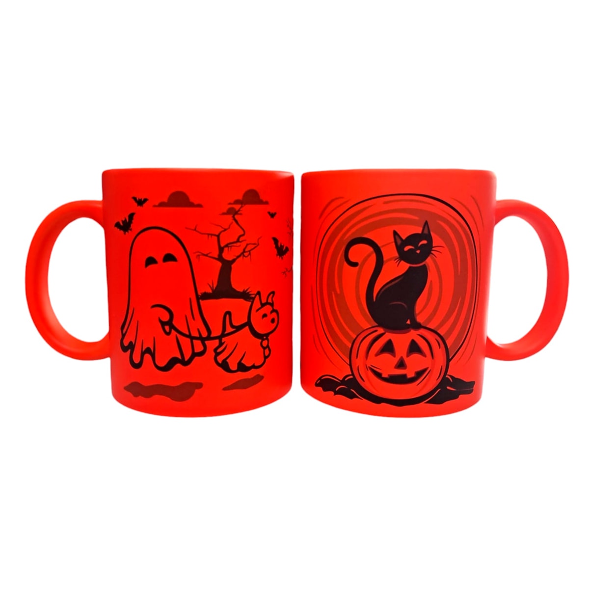 Tazón Halloween naranjo fluor Whee Cat Lover4