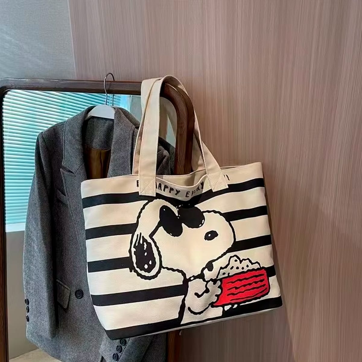 Bolso Tote bag diseño Snoopy Joe Cool4