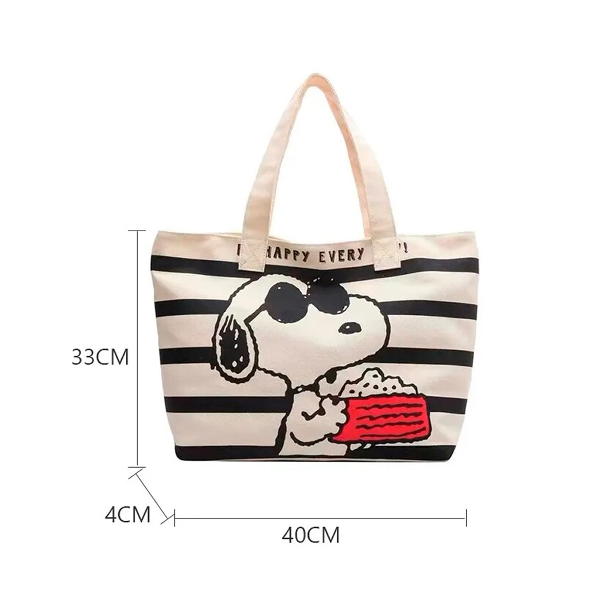 Bolso Tote bag diseño Snoopy Joe Cool3