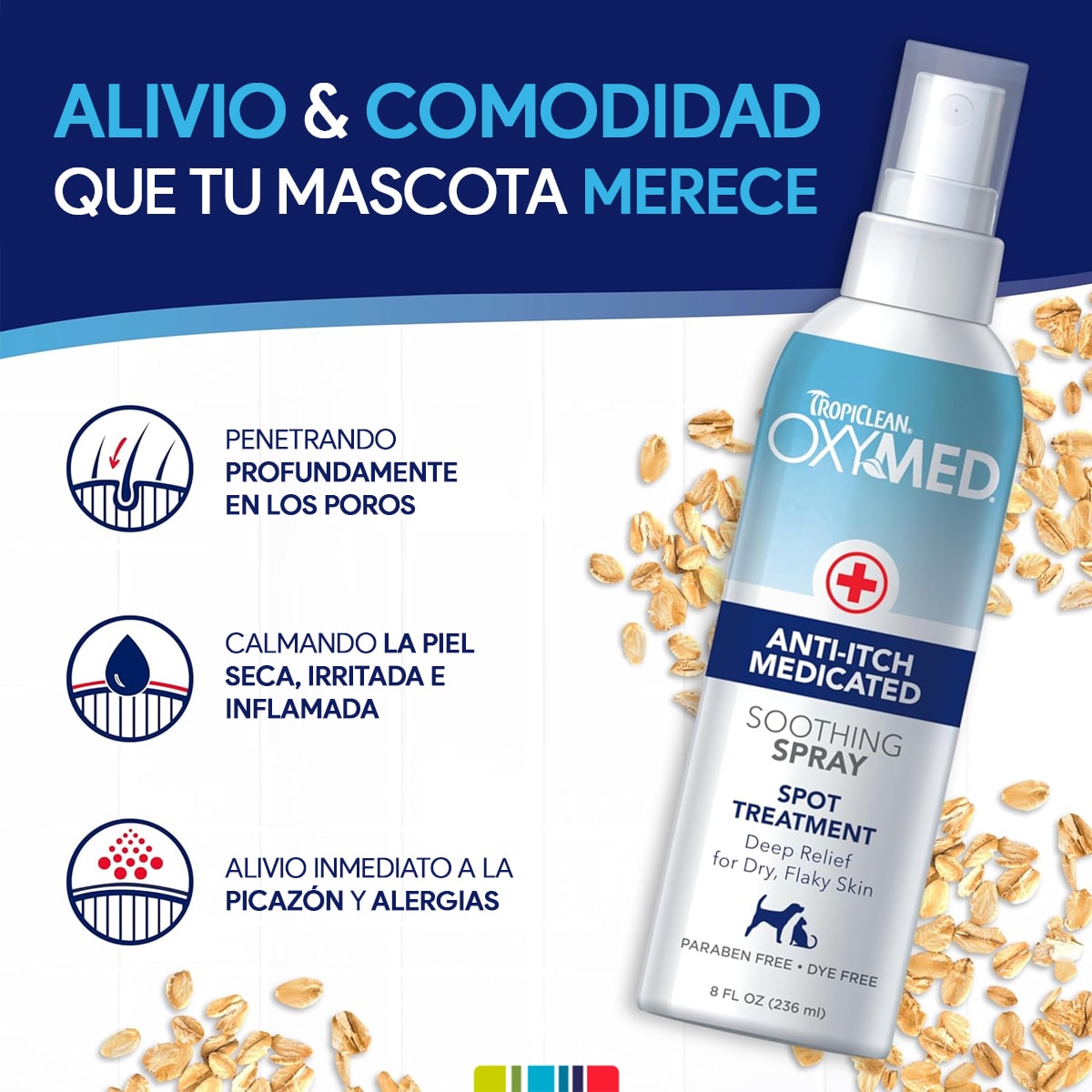 Tropiclean Oxymed spray anti picazón 236 ml2