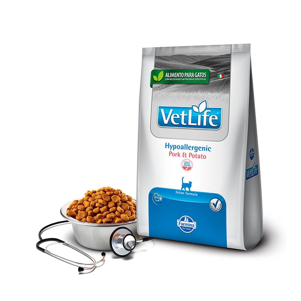 Vet Life Hypoallergenic Pork & Potato alimento para gato2