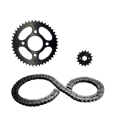 KIT TRASMISION CBF-150 INVICTA/NEW-INVICTA/GL-150 (428H-132L) (43T-15T) 1