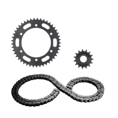 KIT TRASMISION YS-250 FAZER/YBR-250/FZ 25 (45Z-15Z) (428H-132L) 