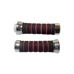 PUÑOS CHOPER UNIVERSAL NEGRO/ROJO ''VINI''