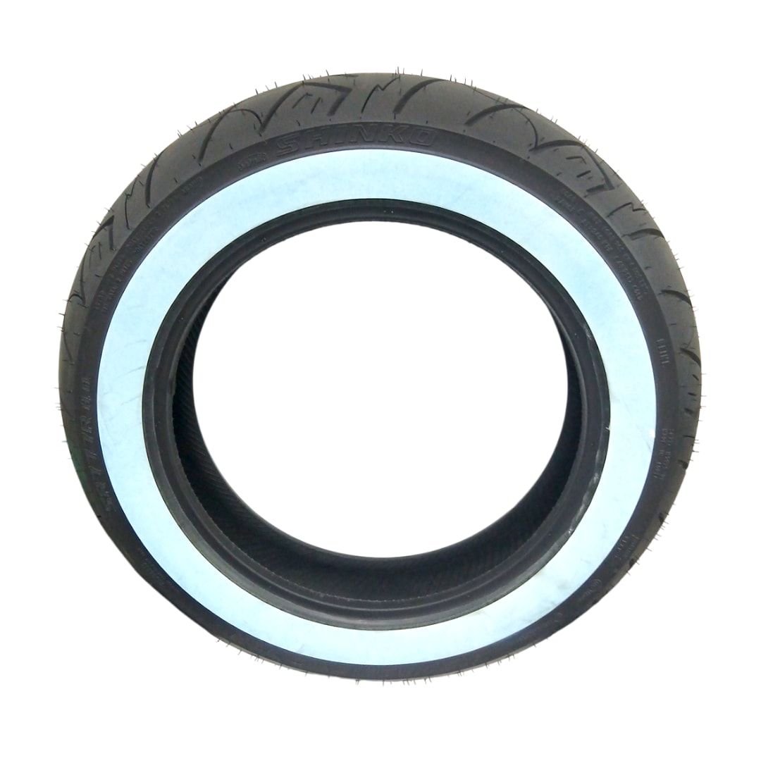 NEUMATICO CALLE 130/90-16 SHINKO SR-777WW BANDA BLANCA REAR3