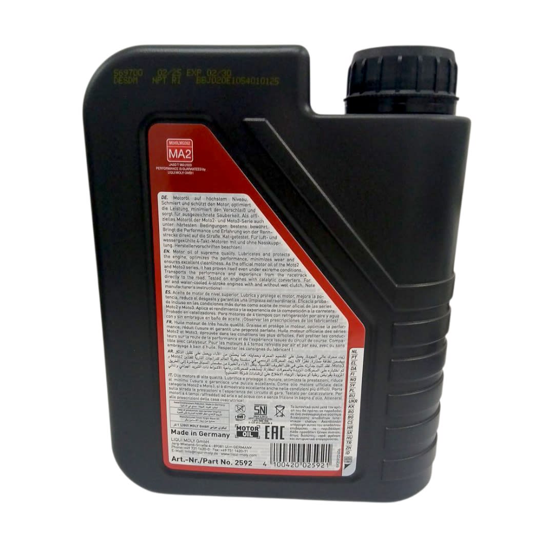 ACEITE MOTOR LIQUI MOLY 5W/40 100 % SINTETICO RACE3