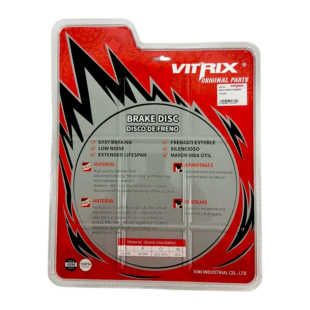 DISCO FRENO TRASERO XTZ 250 VITRIX2