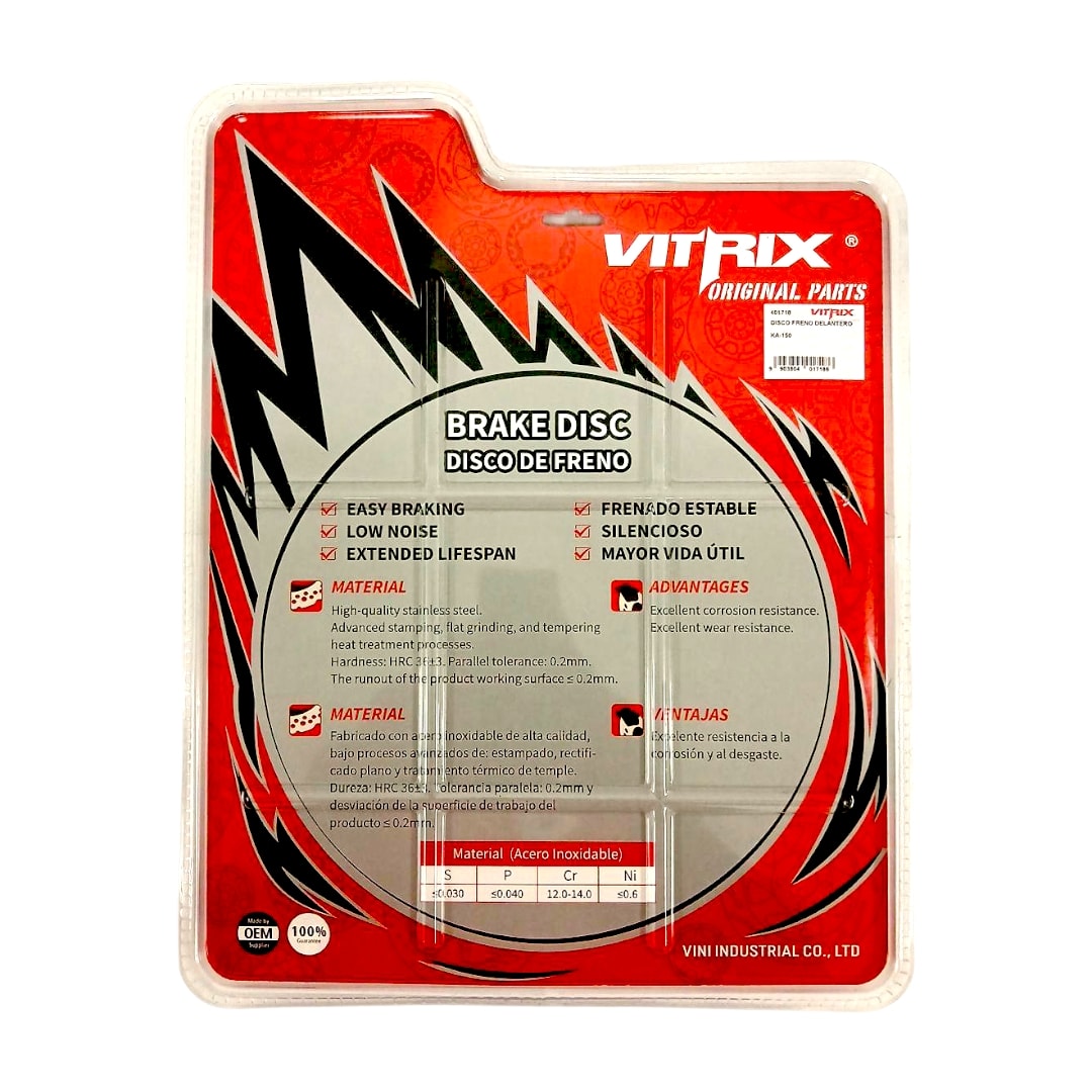 DISCO FRENO DELANTERO KA 150 VITRIX2