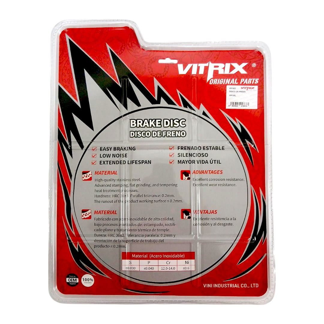 DISCO FRENO DELANTERO XR 125L / XR 150 / XR 190 VITRIX2