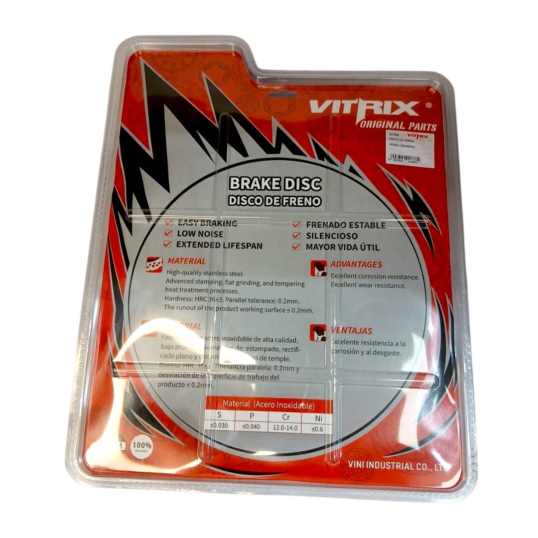 DISCO FRENO TRASERO XR300 (VITRIX)2
