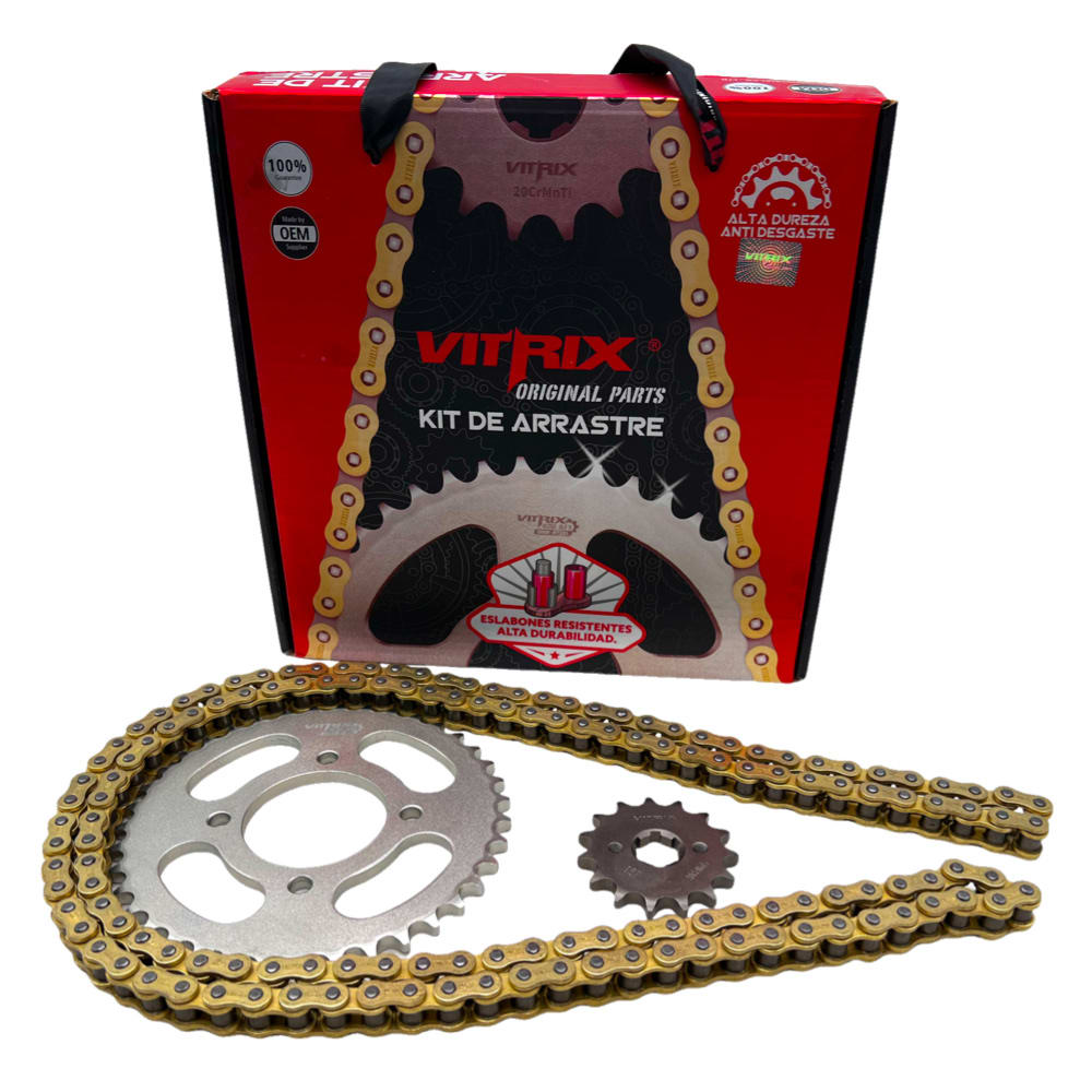 KIT TRANSMISION HJ 125-7 / RKV 150 15/39 428H-140L VITRIX 0