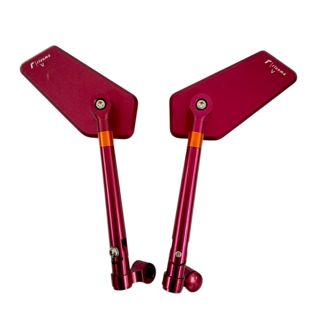 ESPEJOS JGO UNIVERSAL C/ADAPTADORES ROJO2