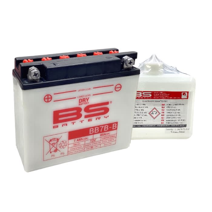 BATERIA DRY 12VOLT 7 Ah ''BS-BATTERY'' (YB7B-B) 1