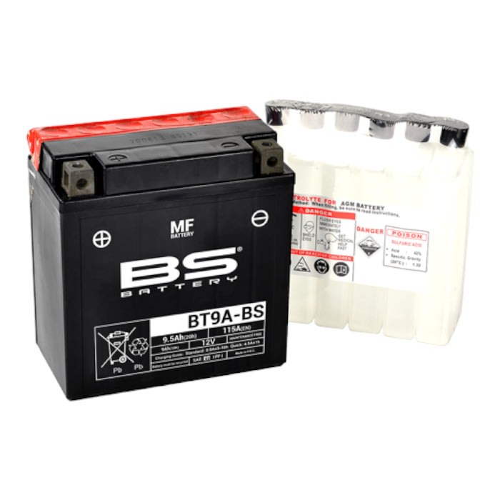 BATERIA MF 12VOLT 9 Ah ''BS-BATTERY'' (YT9A-BS) 1