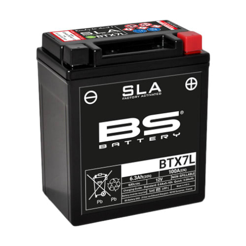 BATERIA SLA 12 VOLT - 6 Ah ''BS-BATTERY'' (YTX7L) 0