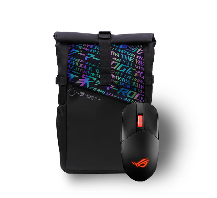 COMBO MOCHILA ROG BP4701 GAMING BACKPACK MOUSE P303 ROG STRIX