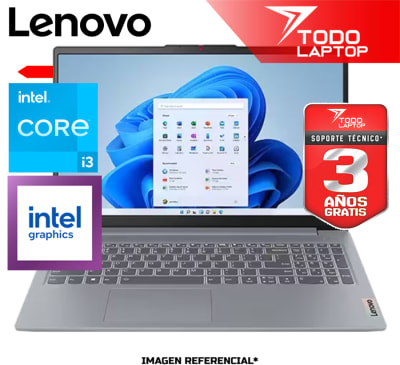 LENOVO IDEAPAD SLIM 3 15IAN8 INTEL CORE I3 12AVA GENERACION MEMORIA RAM 8 GB + DISCO SOLIDO 128 GB PANTALLA 15.6 PULGADAS FULL HD