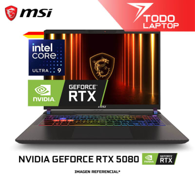 MSI VECTOR 16 HX AI A2XWIG-400US INTEL CORE ULTRA 9 275HX MEMORIA RAM 16GB + DISCO SOLIDO 1TB NVIDIA NVIDIA GEFORCE RTX 5080 (16GB) PANTALLA 16