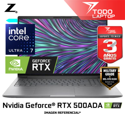 HP ZBOOK POWER G11 INTEL CORE ULTRA 7 155H MEMORIA RAM 16 GB + DISCO SOLIDO 1TB NVIDIA GEFORCE RTX 500 (4GB) PANTALLA 16” WUXGA1