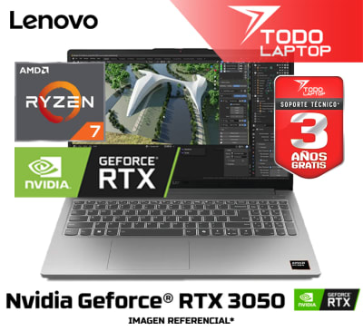 LENOVO LOQ 15ARP10E RYZEN 7 7735HS MEMORIA RAM 16 GB + DISCO SOLIDO 512 GB NVIDIA GEFORCE RTX 3050 (6 GB) PANTALLA 15.6 PULGADAS FULL HD