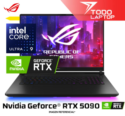 ASUS ROG STRIX SCAR 18 G835LX XS97 INTEL CORE ULTRA 9 275HX MEMORIA RAM 32GB + DISCOS SOLIDO 2TB NVIDIA GEFORCE RTX 5090 (24GB) PANTALLA 18