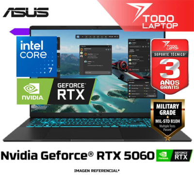 ASUS VIVOBOOK V16 V3607VM-DS79 INTEL CORE 7 240H MEMORIA RAM 32GB + DISCO SOLIDO 1TB NVIDIA GEFORCE RTX 5060 (8 GB) PANTALLA 16