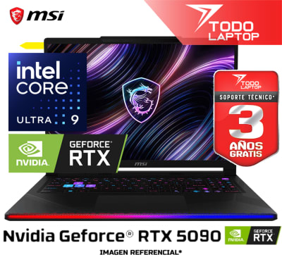 MSI RAIDER B2WJ-002US INTEL CORE ULTRA 9 290HX MEMORIA RAM 32GB + DISCO SOLIDO 1TB NVIDIA GEFORCE RTX 5090 (24GB) PANTALLA 16