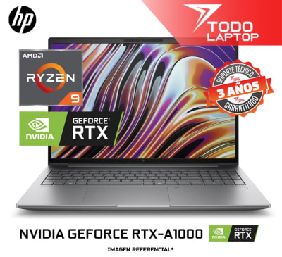 HP ZBOOK POWER G11 AMD RYZEN 9 8945HS MEMORIA RAM 32GB + DISCO SOLIDO 1TB NVIDIA GEFORCE RTX-A1000 (6GB) PANTALLA 16