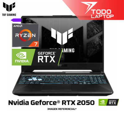 ASUS  TUF A15 FA506NFR-HN014 RYZEN 7 7435HS MEMORIA RAM 16GB + DISCO SOLIDO 512GB NVIDIA GEFORCE RTX 2050 (4GB) PANTALLA 15.6