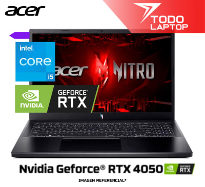 ACER NITRO ANV15-51-54W8 INTEL CORE I5 13420H MEMORIA RAM 8GB + DISCO SOLIDO 512GB NVIDIA GEFORCE RTX 4050 (6GB) PANTALLA 15.6