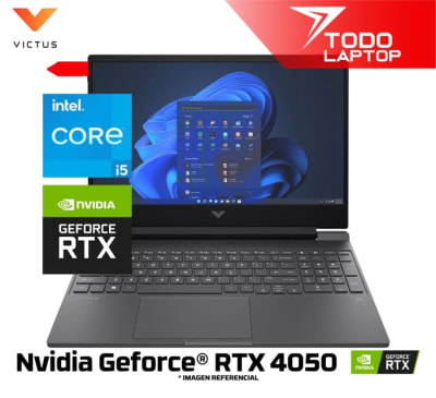 HP VICTUS 15-FA2018LA INTEL CORE I5 13AVA GENERACION MEMORIA RAM 8 GB + DISCO SOLIDO 512 GB VIDEO NVIDIA GEFORCE RTX 4050 (6 GB) PANTALLA 15.6